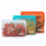 Reusable Silicone Food Bags - Set of 3 Freezer Bags