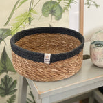Seagrass & Jute Basket - Medium, Natural/Black