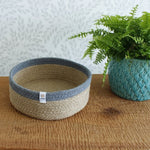 Jute Basket - Medium, Natural/Grey