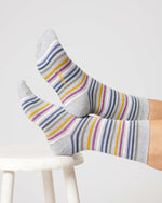 Thought Organic Cotton Socks - Multi Stripe - Size 4 - 7