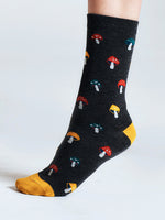 Thought Bamboo Socks - Grey Mushroom - Size 4 - 7