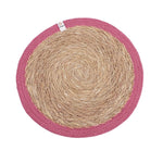 Seagrass & Jute Placemat - Pink