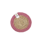 Seagrass & Jute Coaster - Pink