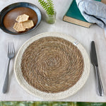 Seagrass & Jute Placemat - White