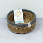 Seagrass & Jute Small Basket - Natural & Grey