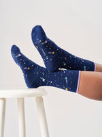 Thought Bamboo Socks - Navy Stars & Moon - Size 4 - 7