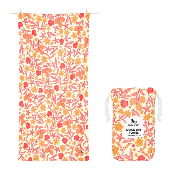 Dock & Bay Large Beach Towel - Tangerine Tide