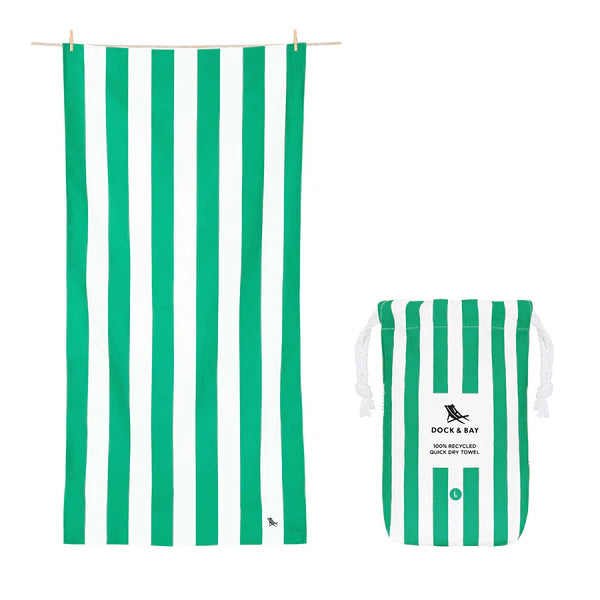 Dock & Bay Large Beach Towel - Cancun Green