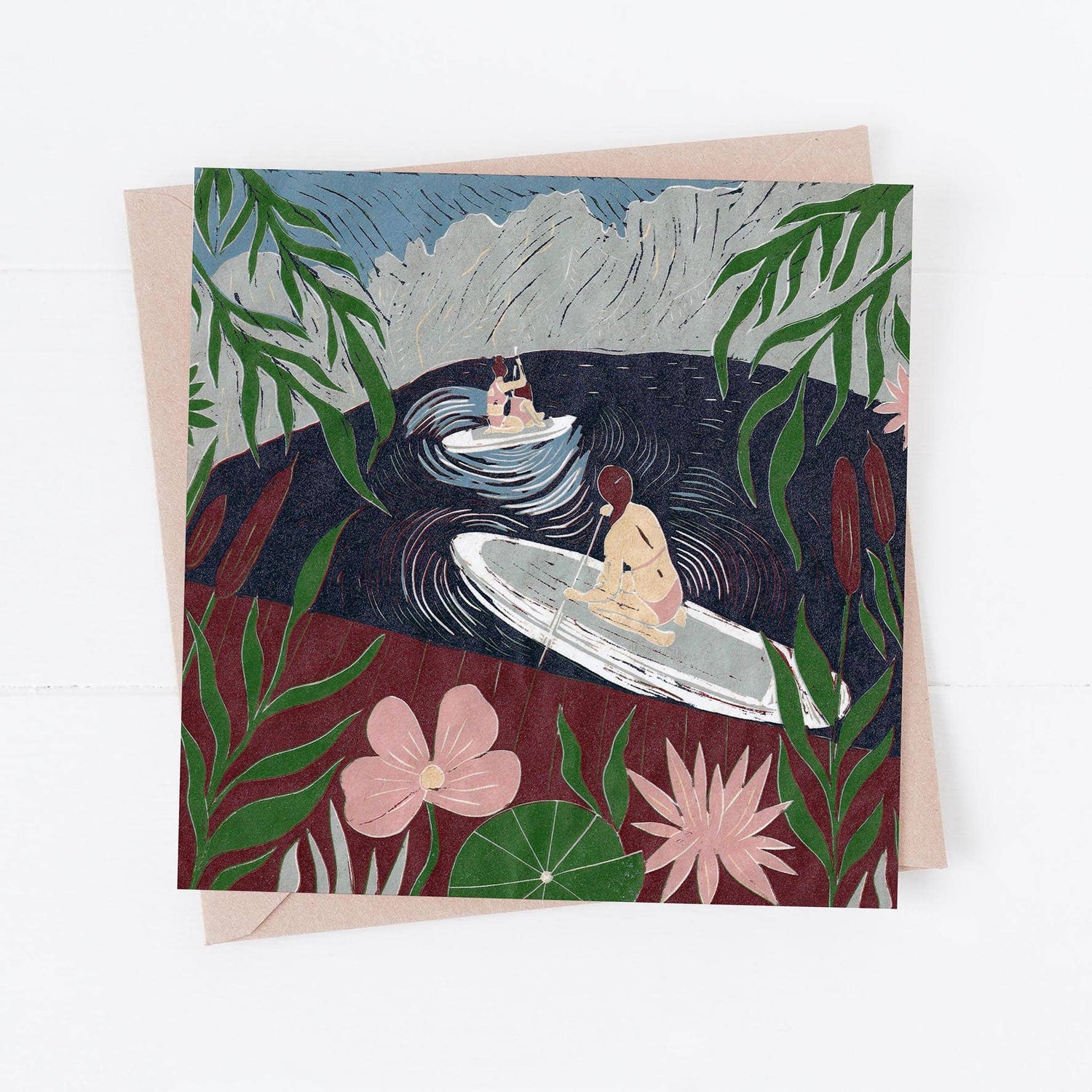 Paddle Board Greeting Card