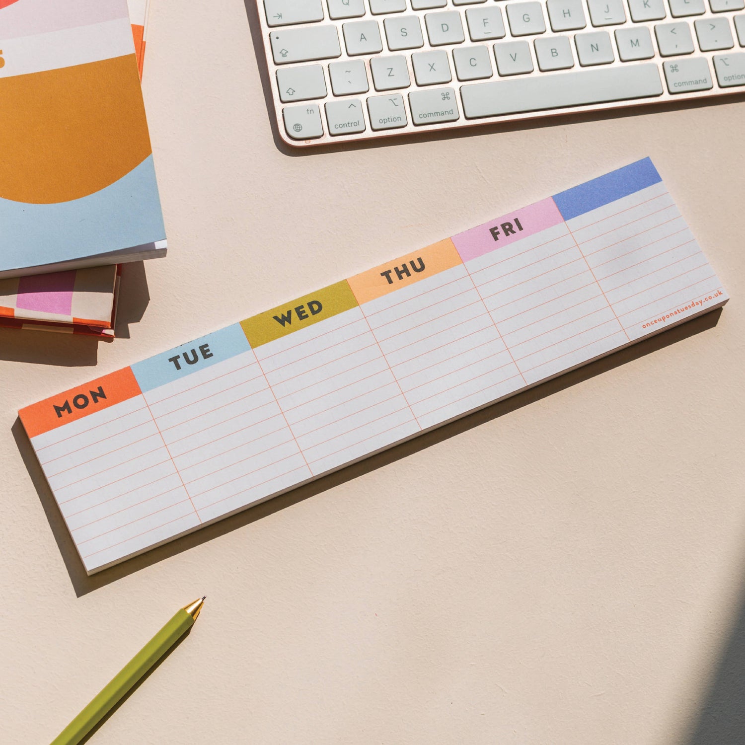 Good Tuesday Keyboard Weekly Planner Pad | Colourful Grid