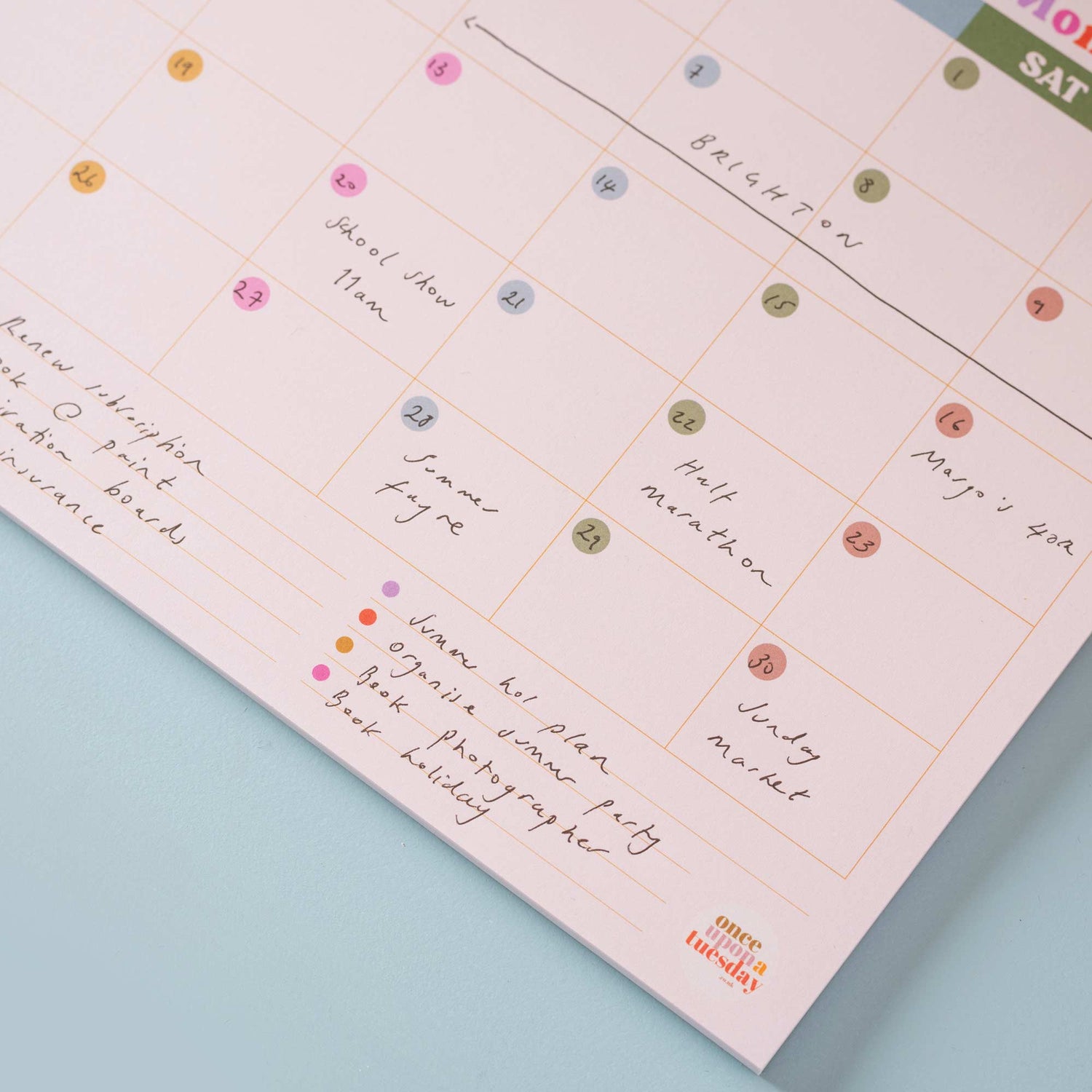 Good Tuesday A4 Monthly Planner Pad | You Got This
