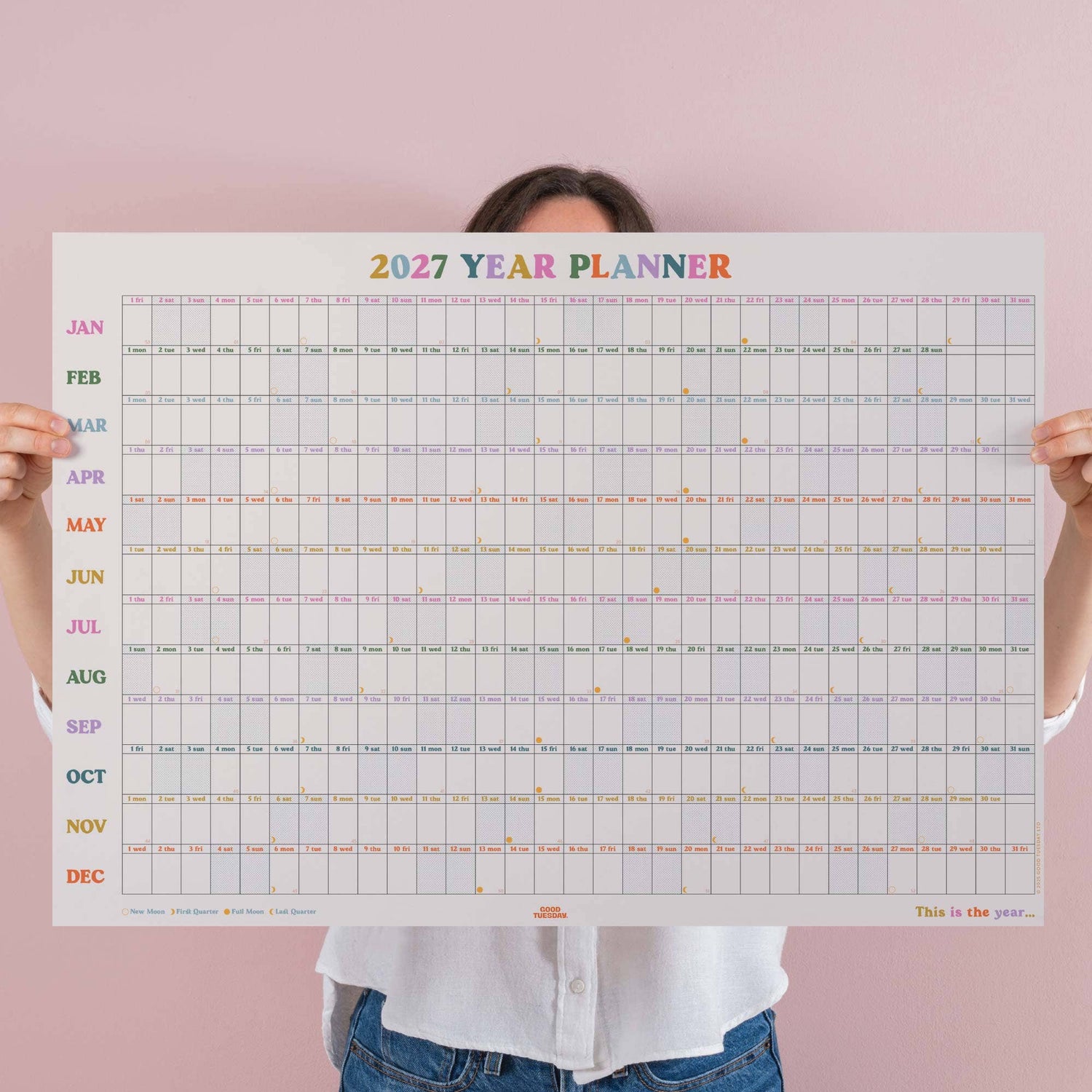Good Tuesday 2027 Landscape Wall Planner | This Is The Year