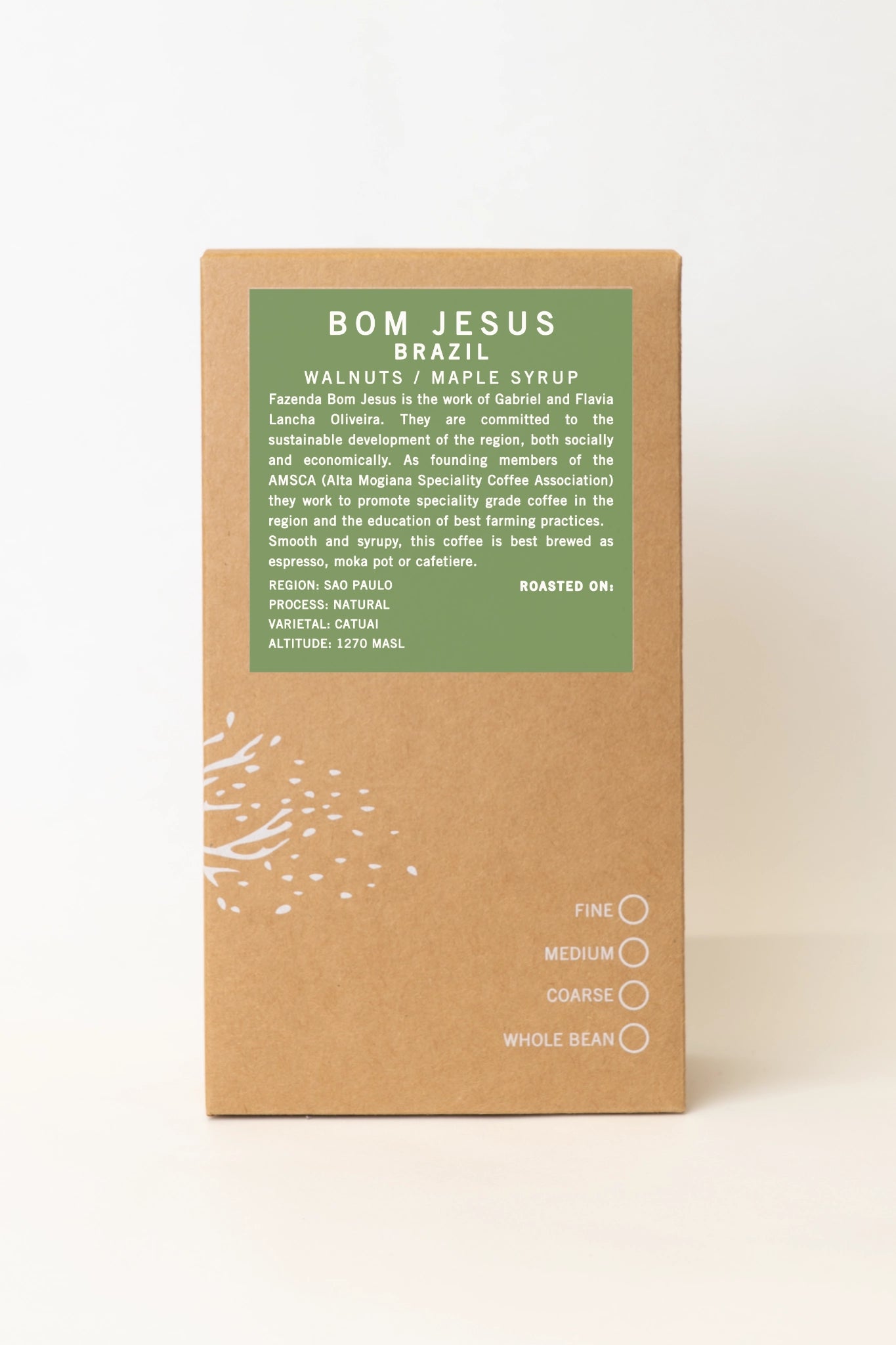 The Lost Barn Brazil Bom Jesus Coffee - Whole Bean 250g