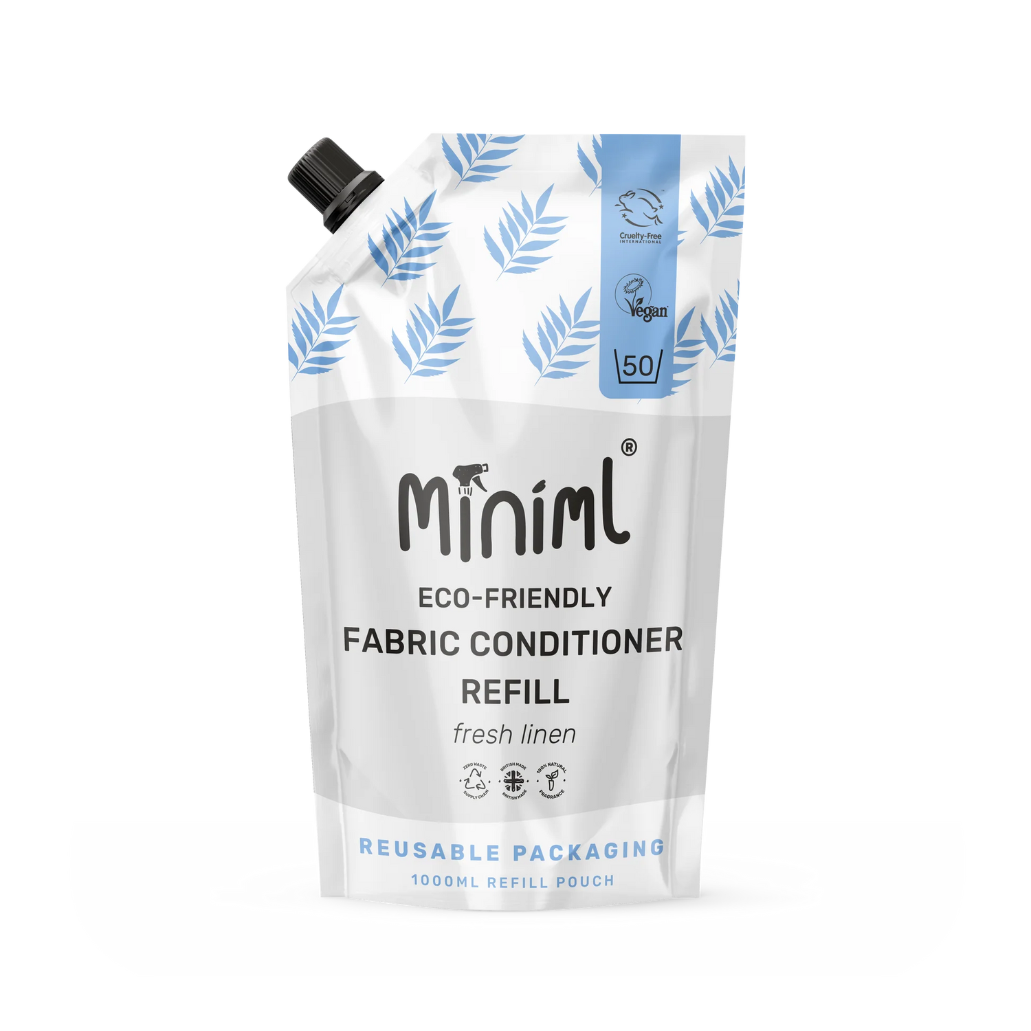 Miniml Fabric Conditioner Refill Pouch 1 Litre - Fresh Linen