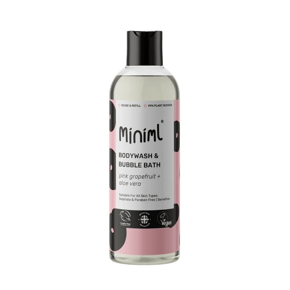 Miniml Body Wash & Bubblebath - Pink Grapefruit & Aloe Vera - 500ml