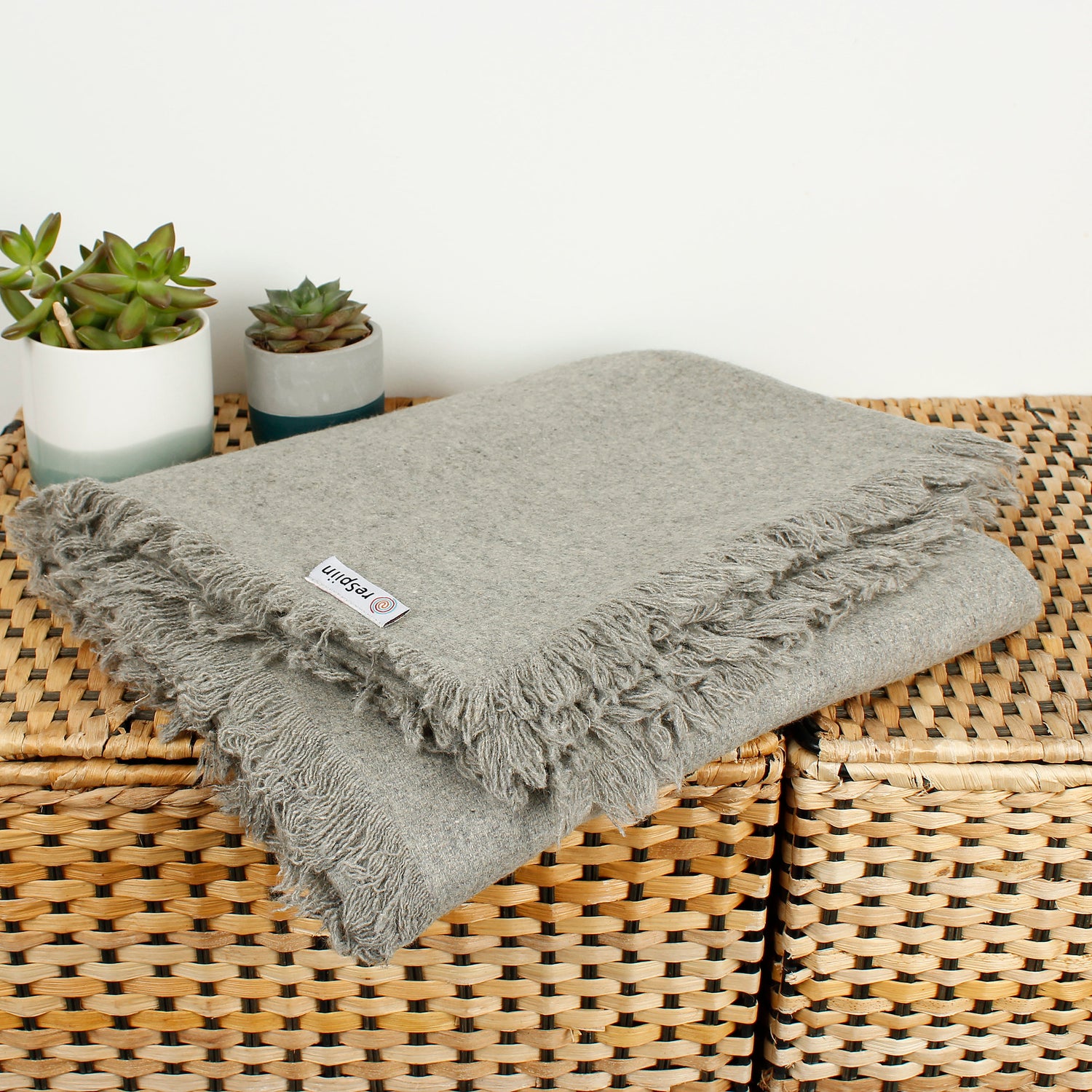 Recycled Wool Blanket/Throw - Grey