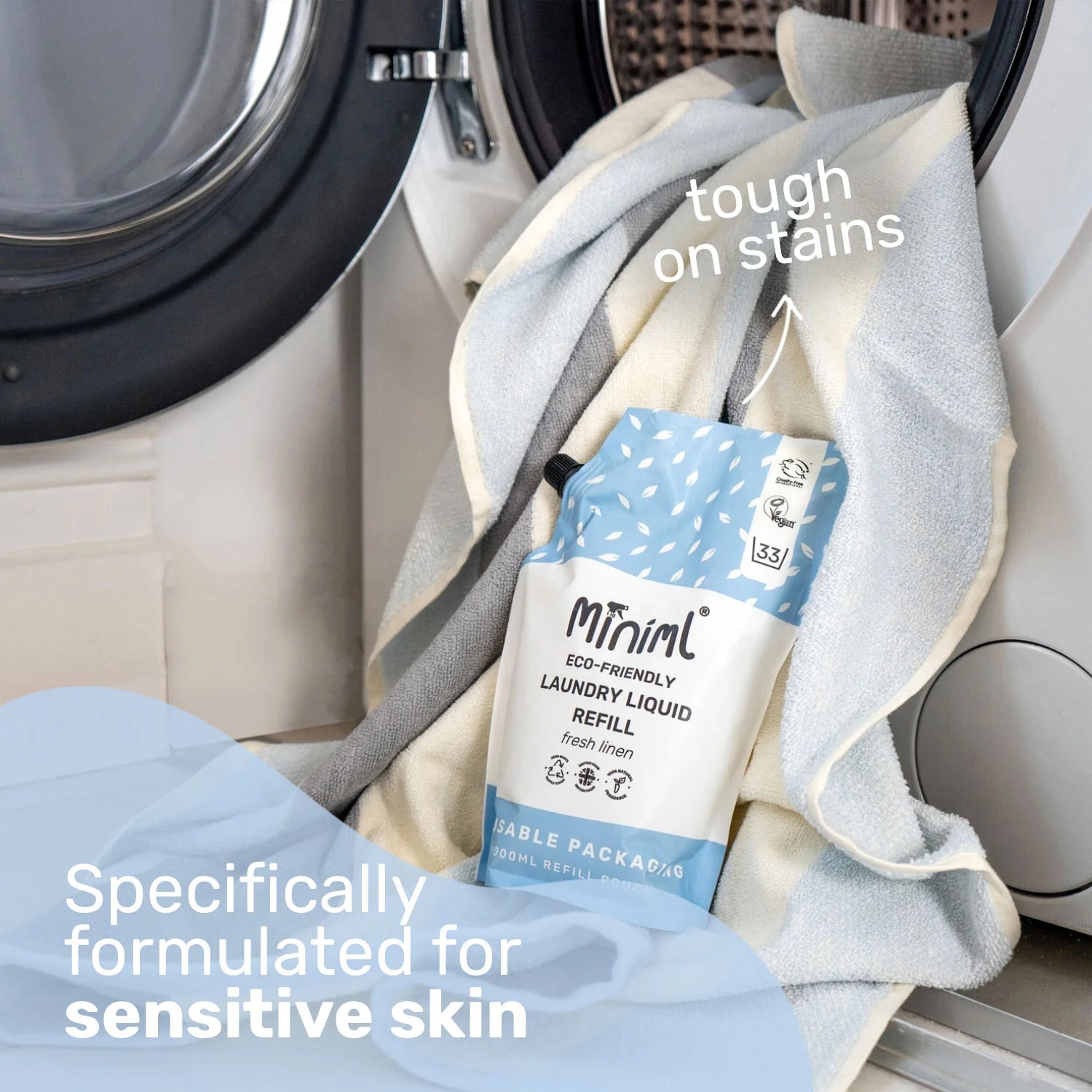 Miniml Laundry Liquid Refill Pouch 1 Litre - Fresh Linen