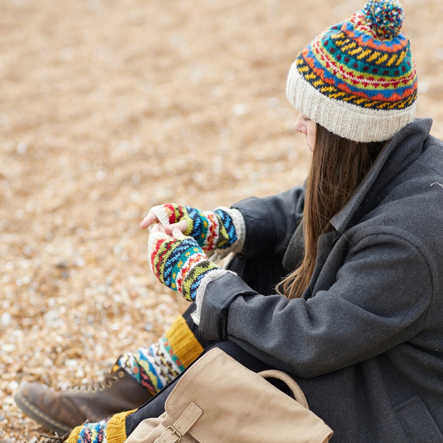 Wool Hat Lined Brim - Cream