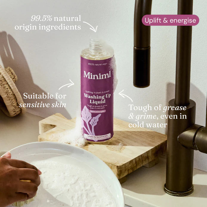 Miniml Washing Up Liquid 400ml - Wild Rhubarb & Lemon