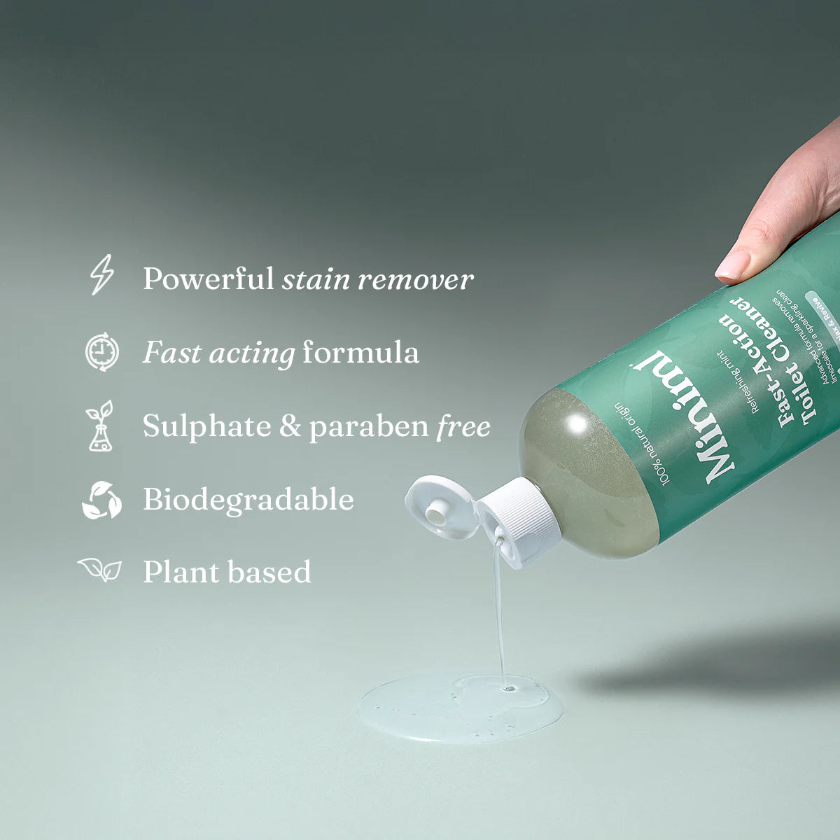 Miniml Toilet Cleaner - Refreshing Mint - 750ml PET Bottle