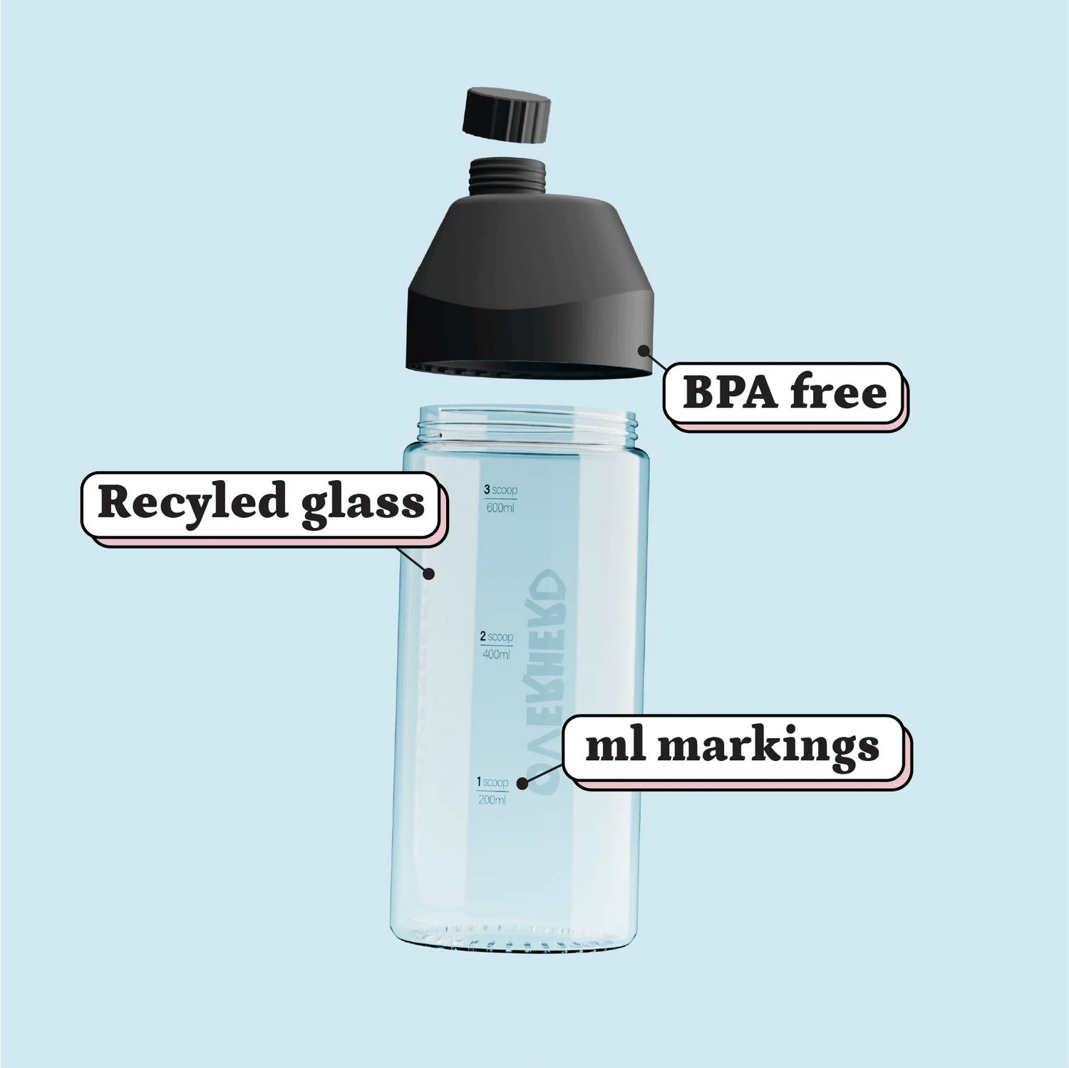 Overherd Glass Bottle