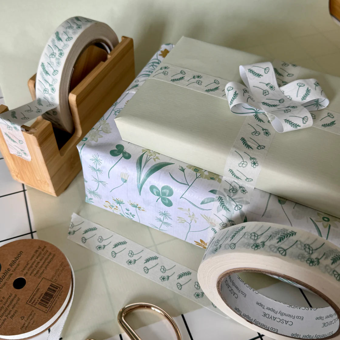 Paper Tape 24mm - Green Floral