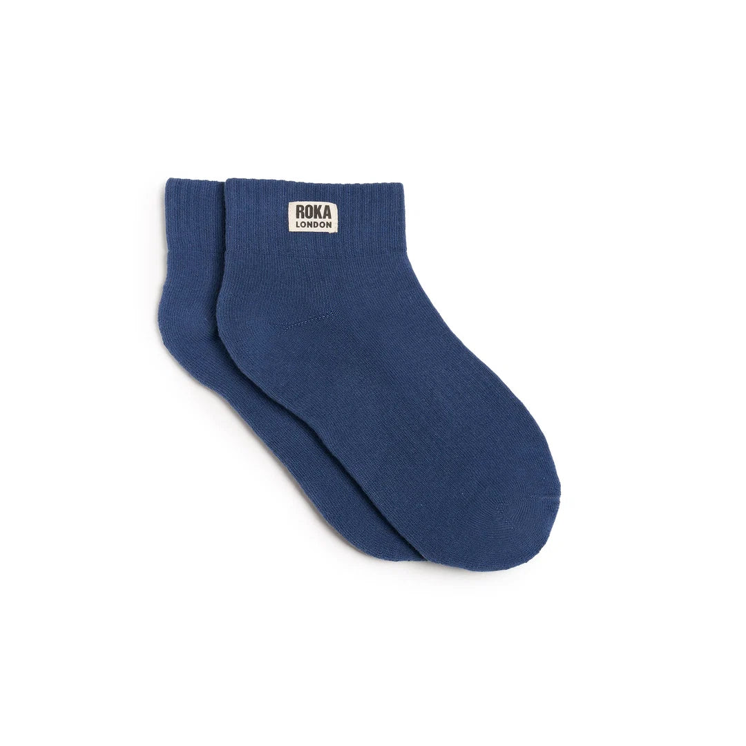 ROKA Wembley Ankle Socks - Coastal Blue - Size UK 6-12