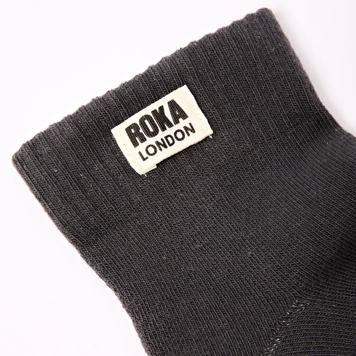 ROKA Wembley Ankle Socks - Faded Black - Size UK 6-12