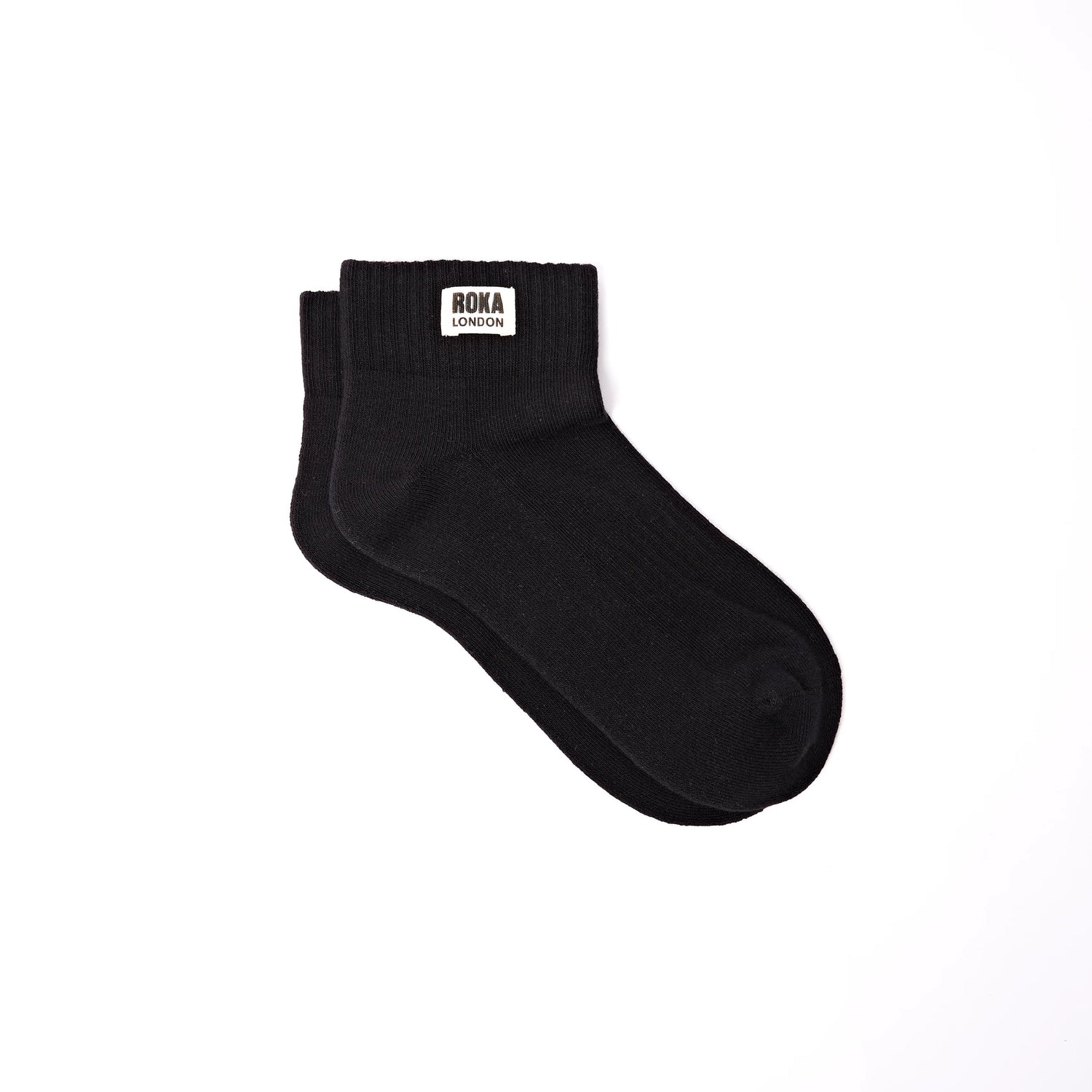 ROKA Wembley Ankle Socks - Black - Size UK 3-8