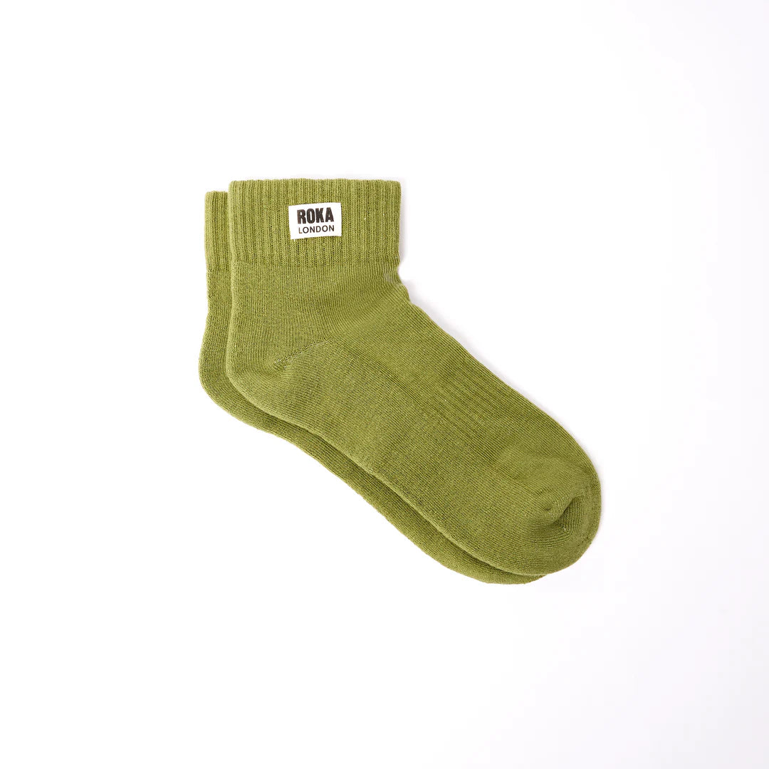 ROKA Wembley Ankle Socks - Avocado - Size UK 6-12