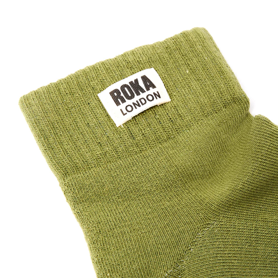 ROKA Wembley Ankle Socks - Avocado - Size UK 6-12