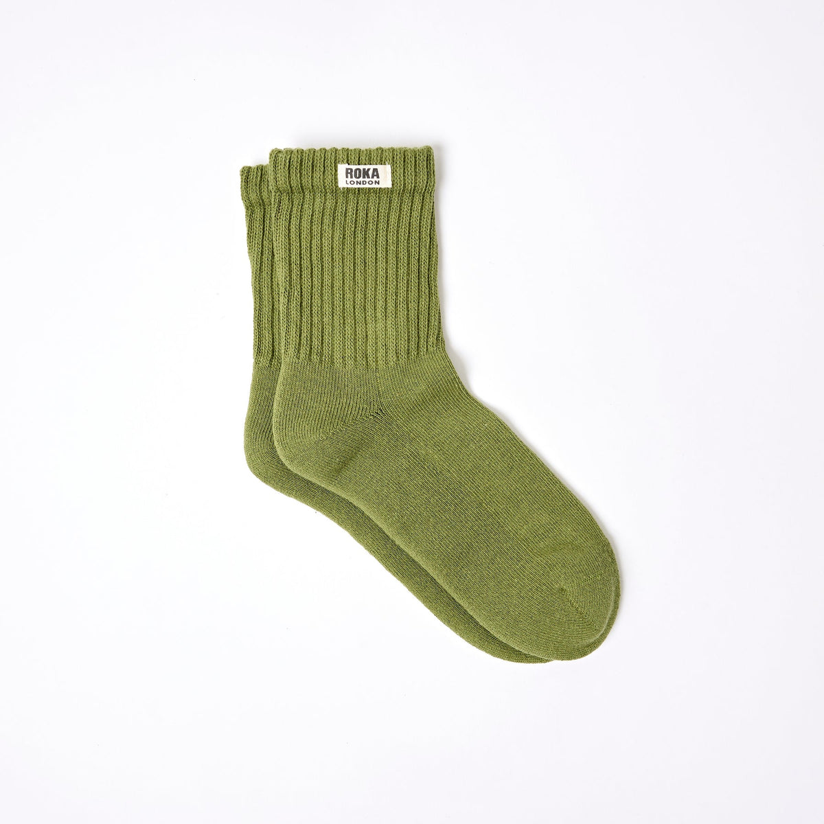 ROKA Windsor Crew Socks - Avocado - Size UK 6-12