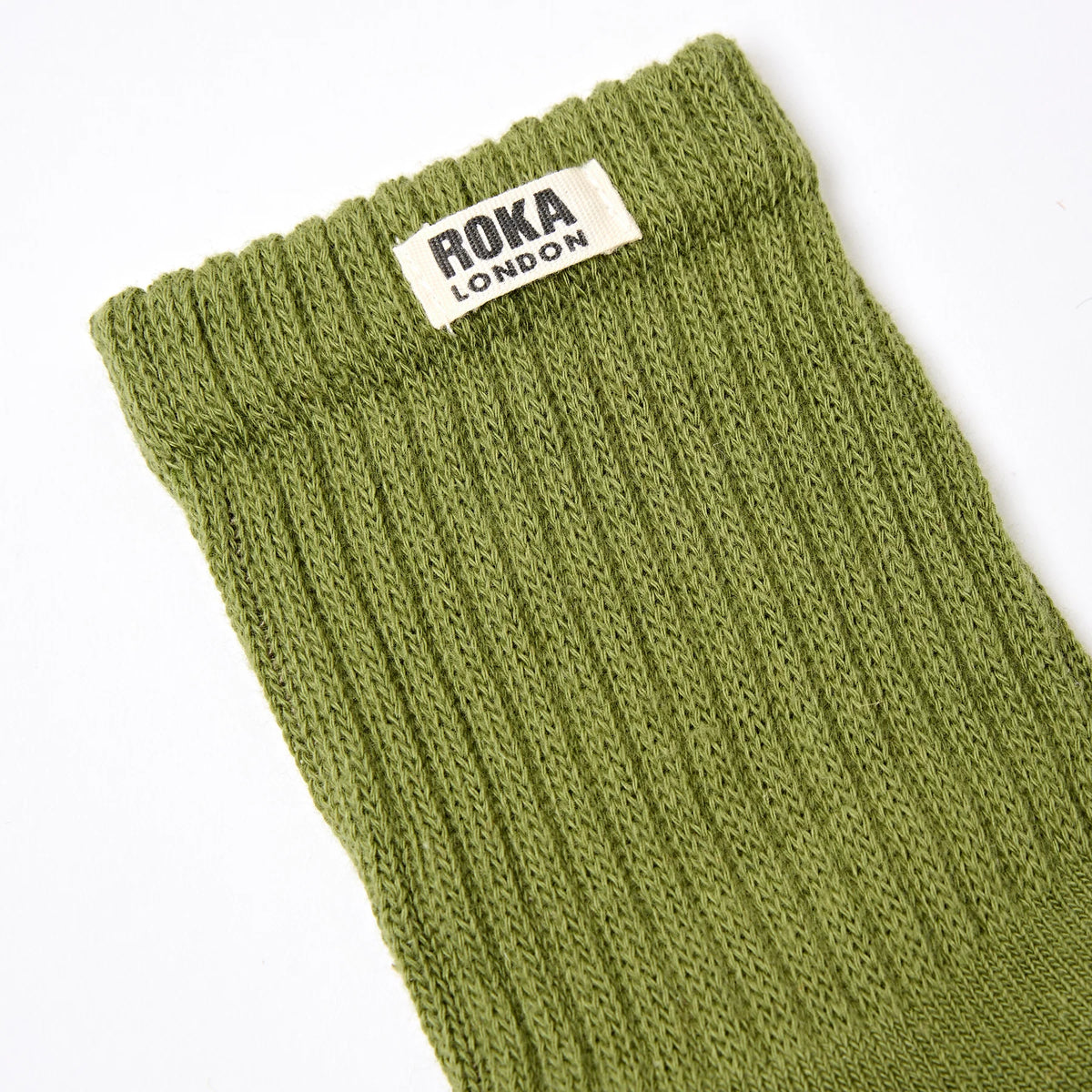 ROKA Windsor Crew Socks - Avocado - Size UK 6-12