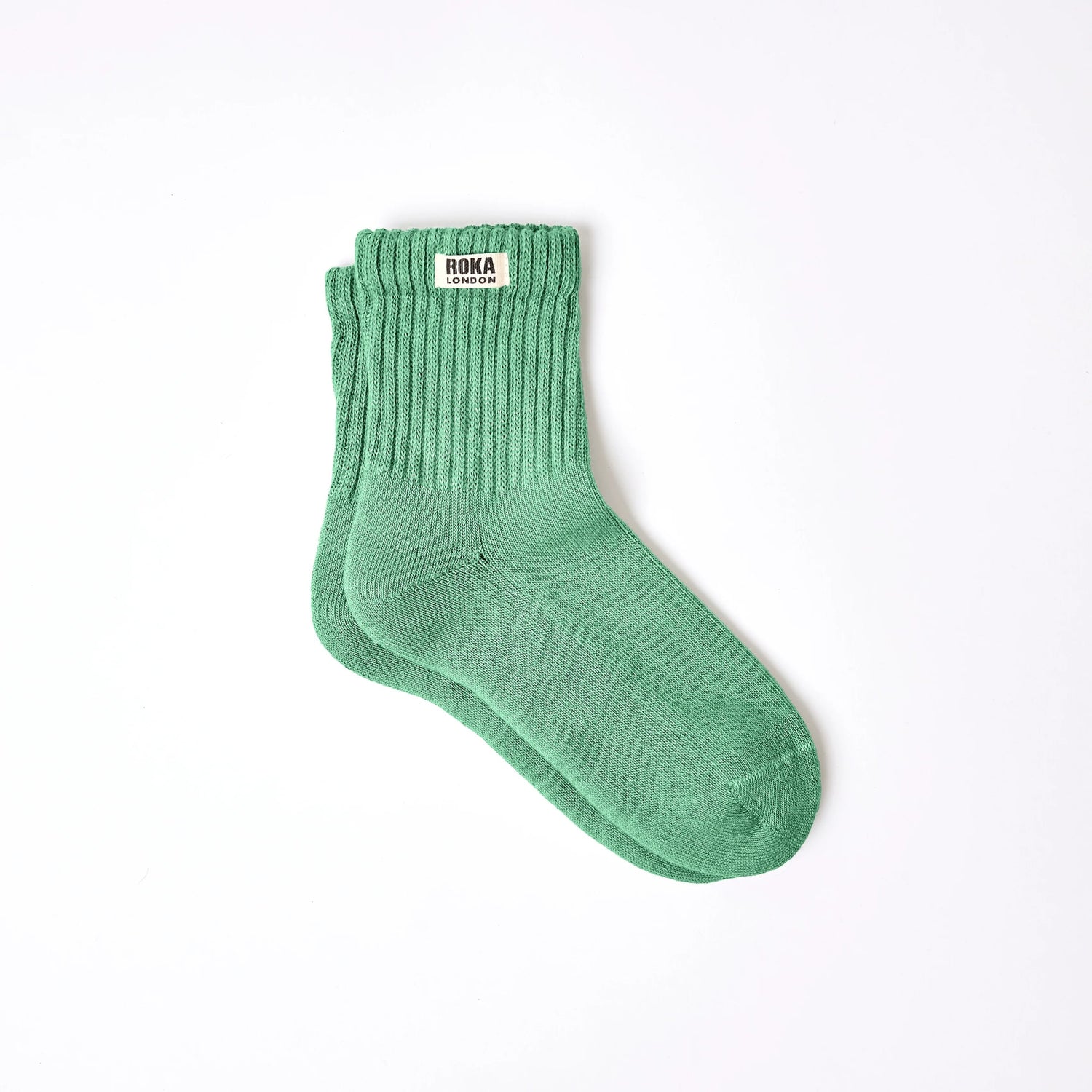 ROKA Windsor Crew Socks - Matcha - Size UK 3-8