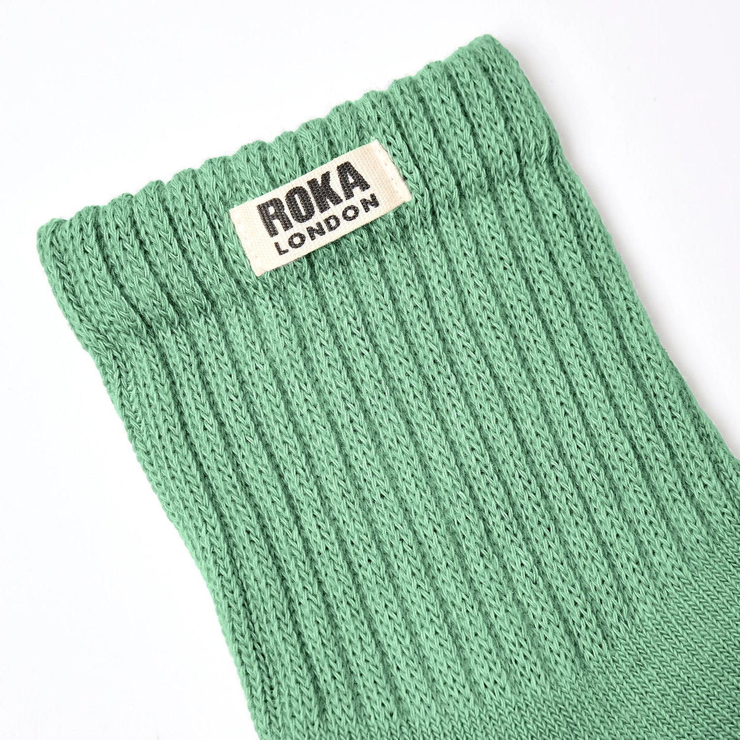 ROKA Windsor Crew Socks - Matcha - Size UK 3-8