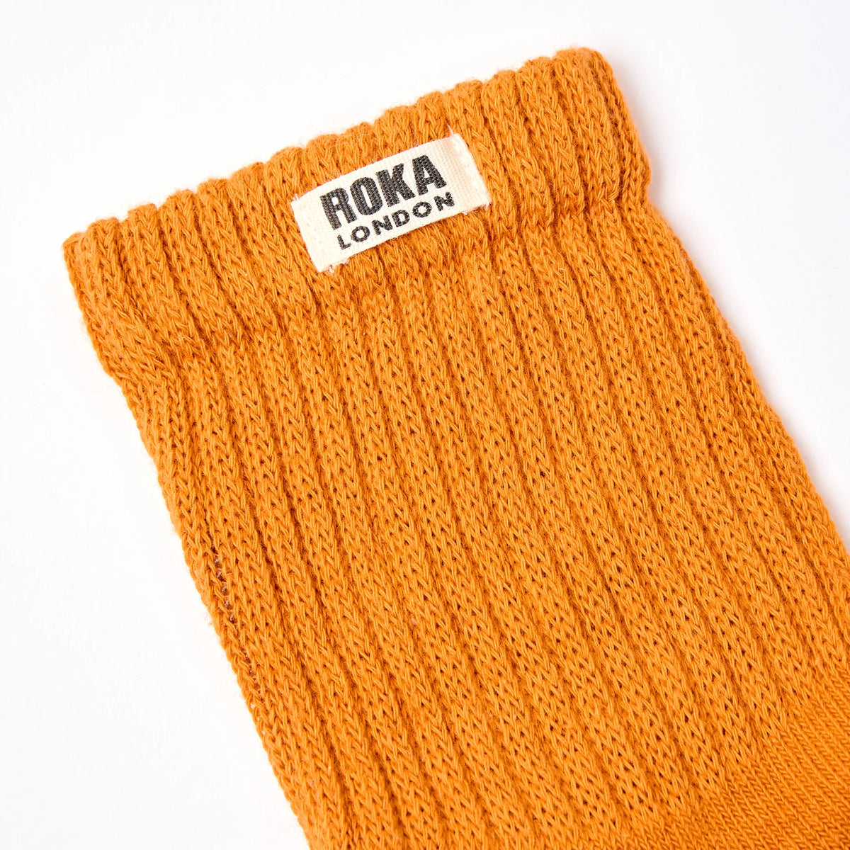 ROKA Windsor Crew Socks - Burnt Orange - Size UK 3-8
