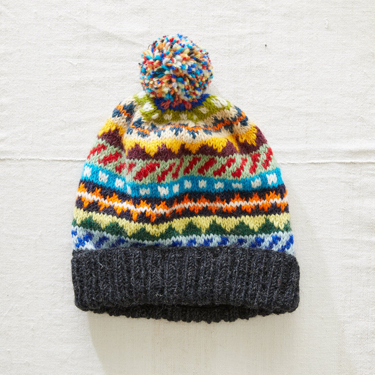 Wool Hat Lined Brim - Dark Grey