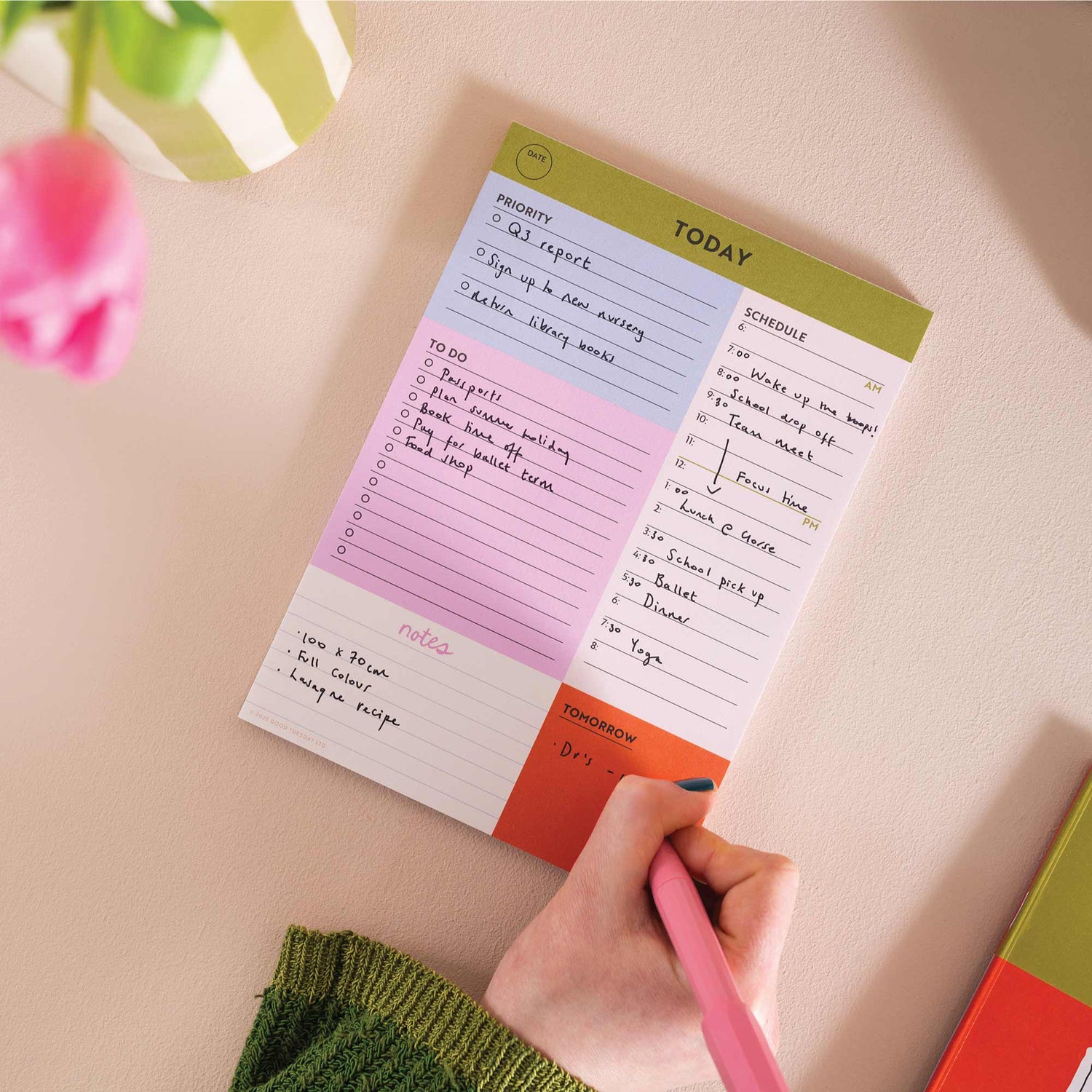 Good Tuesday A5 Daily Planner Pad | Recycled Daily Planner