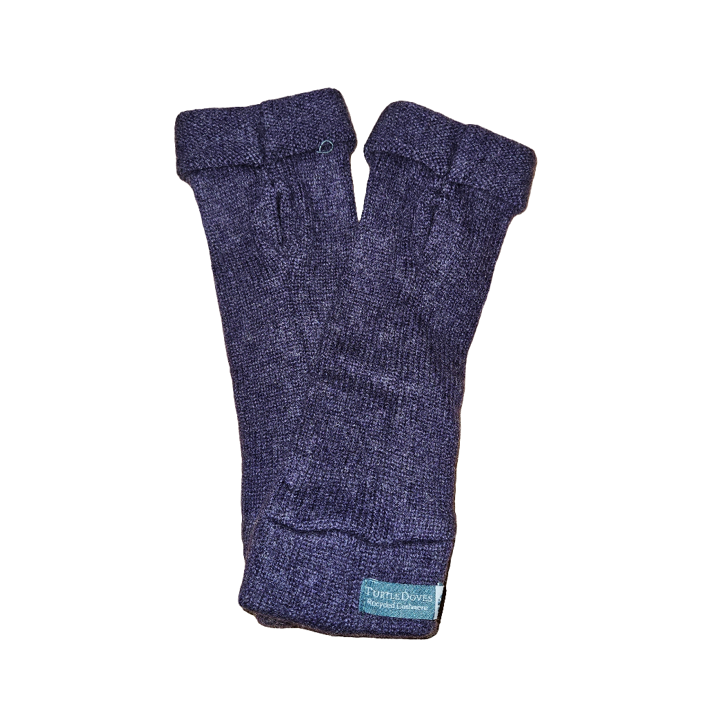 Turtle Doves Cashmere Fingerless Gloves - Heather
