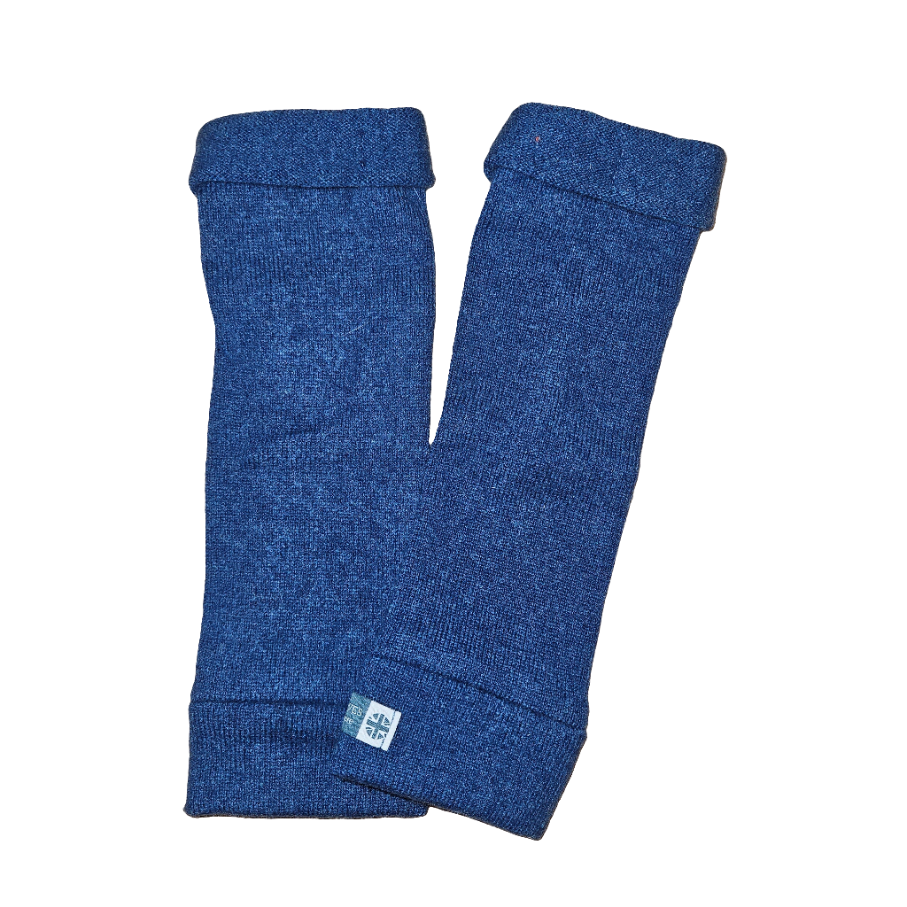 Turtle Doves Cashmere Fingerless Gloves - Denim