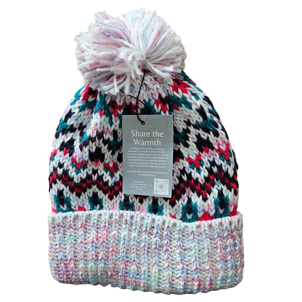 Warm Hat - White/Red/Green