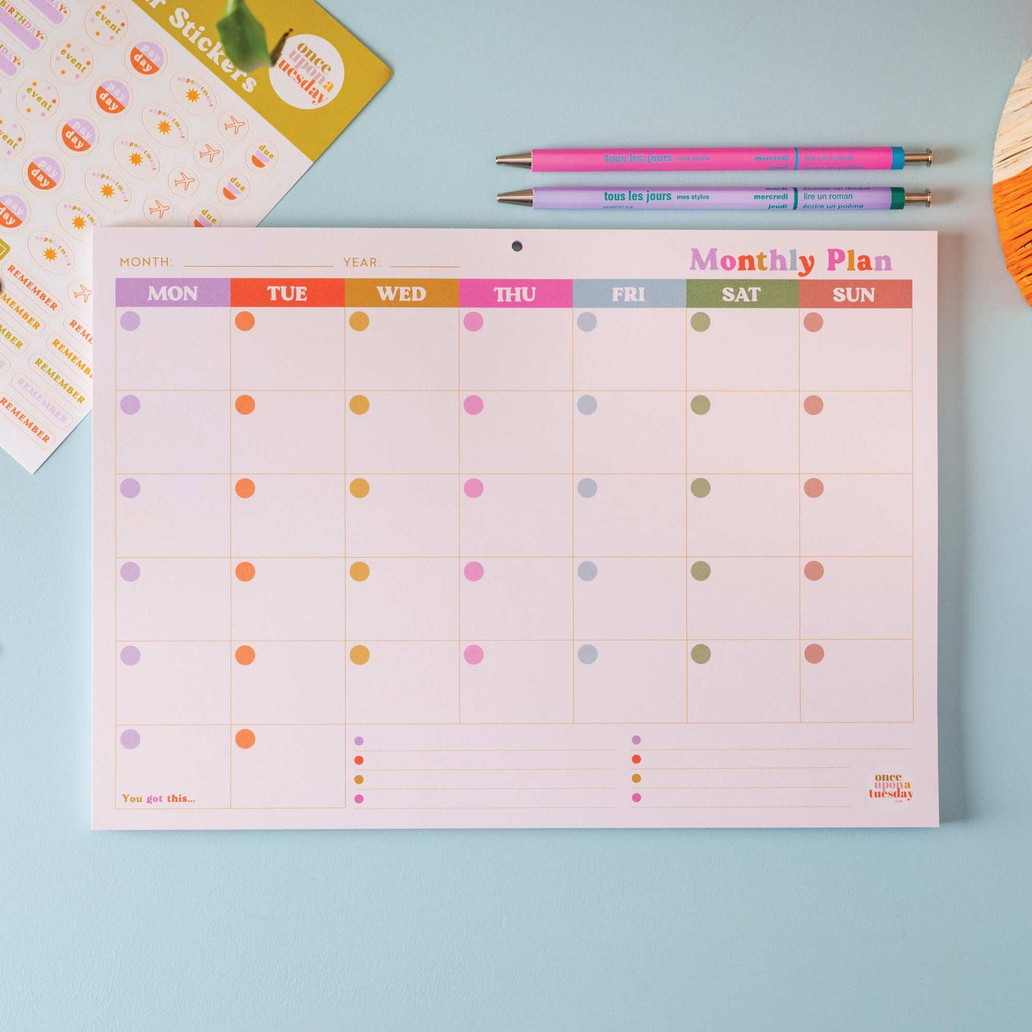 Good Tuesday A4 Monthly Planner Pad | You Got This