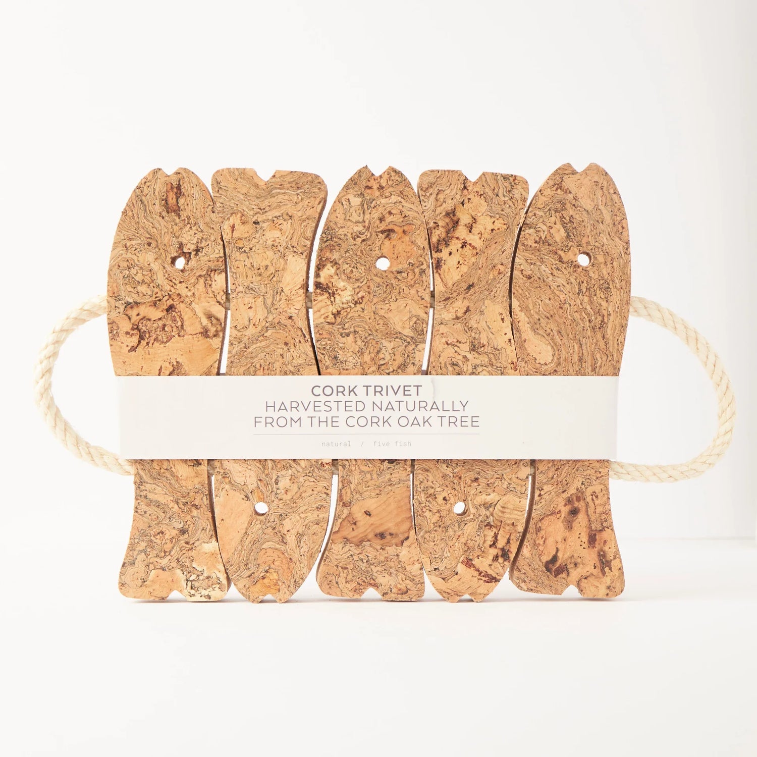 Cork Trivet - 5 Fish