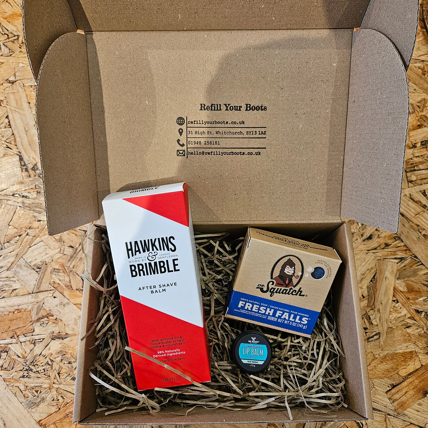 Men's Gift Box - Aftershave Balm, Soap and Lip Balm